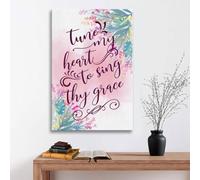 YAASIMOULE Tune my heart to sing Thy grace canvas wall art