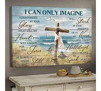 YAASIMOULE Turtle to the ocean I can only imagine Jesus Landscape Canvas Print Wall Art