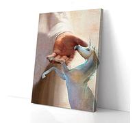 YAASIMOULE Unicorn Take My Hand Jesus Vertical Canvas Prints