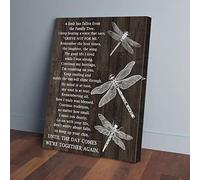 YAASIMOULE Until the Day Comes We’re Together Again Dragonfly Canvas Wall Art