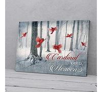 YAASIMOULE Visitor From Heaven Trees Cardinal Canvas Wall Art