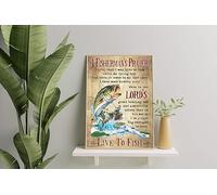 YAASIMOULE Wall Art Home Decor Decoration Room Fishing A Fisherman's Prayer I Pray That May Live To Fish Until My Dying Day HH2108