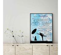 YAASIMOULE Wall Decoration, Decoration Room From Dad To My Daughter Today Is A Good Day To Have A Great Day I Love You Forever And Always