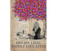 YAASIMOULE Wall Decoration, Home Decor, Decoration Room And She Lived Happily Ever After And Papillon
