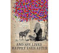 YAASIMOULE Wall Decoration, Home Decor, Decoration Room And She Lived Happily Ever After And Rottweiler
