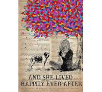 YAASIMOULE Wall Decoration, Home Decor, Decoration Room And She Lived Happily Ever After And Saint Bernard
