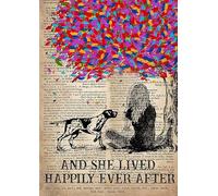 YAASIMOULE Wall Decoration, Home Decor, Decoration Room And She Lived Happily Ever After And Weimaraner
