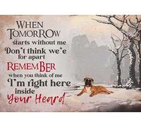 YAASIMOULE Wall Decoration, Home Decor, Decoration Room Boxer dog I'm Right Here Inside Your Heart Ver2 MH2109