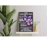 YAASIMOULE Wall Decoration, Home Decor, Decoration Room Butterfly To My Gorgeous Wife Meeting You Was A Fate