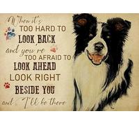 YAASIMOULE Wall Decoration, Home Decor, Decoration Room Collie When It's Too Hard to Look Back