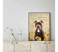 YAASIMOULE Wall Decoration, Home Decor, Decoration Room Enjoy the little thing_s in life, they were the big thing_s Pit Bull Dog