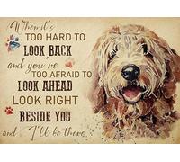 YAASIMOULE Wall Decoration, Home Decor, Decoration Room Goldendoodle When It's Too Hard to Look Back