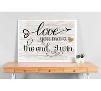 YAASIMOULE Wall Decoration, Home Decor, Decoration Room Love You More. The End. I Win