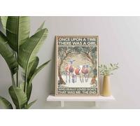 YAASIMOULE Wall Decoration, Home Decor, Decoration Room Once Upon A Time There Was A Girl Who Really Loved Goats