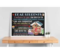 YAASIMOULE Wall Decoration, Home Decor, Decoration Room Owl Dear Students I Believe In You
