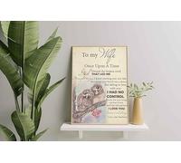 YAASIMOULE Wall Decoration, Home Decor, Decoration Room Owl To My Wife God Blessed The Broken Road