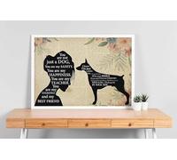 YAASIMOULE Wall Decoration, Home Decor, Decoration Room Pomeranian Girl Therapist Best Friend You are Not Just A Doberman Dog