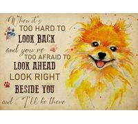 YAASIMOULE Wall Decoration, Home Decor, Decoration Room Pomeranian When It's Too Hard to Look Back