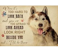 YAASIMOULE Wall Decoration, Home Decor, Decoration Room Siberian Husky When It's Too Hard to Look Back