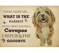 YAASIMOULE Wall Decoration, Home Decor, Decoration Room The Hardest Thing About Having A Cavapoo Dog I Replied The Goodbye