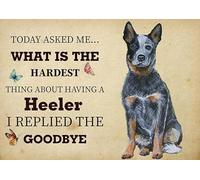 YAASIMOULE Wall Decoration, Home Decor, Decoration Room The Hardest Thing About Having A Heeler Dog I Replied The Goodbye