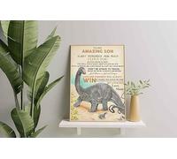 YAASIMOULE Wall Decoration, Home Decor, Decoration Room to My Amazing Son Just Believe in God, Prayer Love Kindness Will Always Win Dinosaur