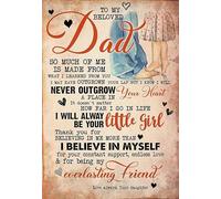 YAASIMOULE Wall Decoration, Home Decor, Decoration Room to My Beloved Dad Vertical Thank You for Believing in Me More Than I Believe in Myself MH1709