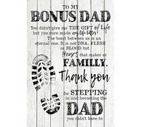 YAASIMOULE Wall Decoration, Home Decor, Decoration Room To My Bonus Dad The Bond Between Us is an Eternal One Men On