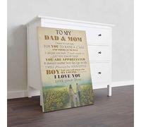 YAASIMOULE Wall Decoration, Home Decor, Decoration Room To My Dad And Mom I Known It'S Not Easy For You To Raise A Child