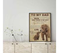 YAASIMOULE Wall Decoration, Home Decor, Decoration Room To My Dad From Daughter Bear, You Will Always Be My Dad My Hero