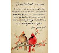 YAASIMOULE Wall Decoration, Home Decor, Decoration Room to My Husband in Heaven Bird I was Supposed to Spend The Rest of My Life with You