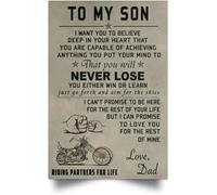 YAASIMOULE Wall Decoration, Home Decor, Decoration Room To My Son Biker Father And Son Riding Partners For Life