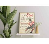 YAASIMOULE Wall Decoration, Home Decor, Decoration Room To My Son If They Whisper To You I Love You Forever And Always Love Mom