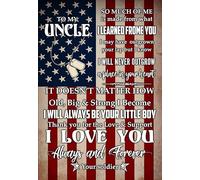YAASIMOULE Wall Decoration, Home Decor, Decoration Room to My Uncle Soldier Thank You for The Love and Support MH2209