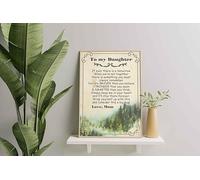 YAASIMOULE Wall Decoration, Home Decor, Decoration Room Tree To My Daughter When We'Re Not Together You Are Stronger Smarter Than You Think