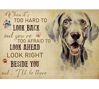 YAASIMOULE Wall Decoration, Home Decor, Decoration Room Weimaraner When It's Too Hard to Look Back