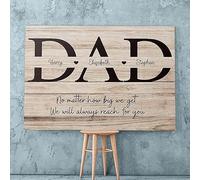 YAASIMOULE Wall Decoration Home Decor Room Customize Dad Custom Kids Name No Matter How Big We Get Will Always Reach for You
