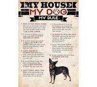 YAASIMOULE Wall Decoration Home Decor Room My House Dog Rule Heeler
