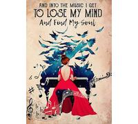 YAASIMOULE Wall Decoration Home Decor Room Piano And Into The Music I Get To Lose My Mind Find Soul Feeling