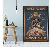 YAASIMOULE Wall Decoration Home Decor Room Stay Wild Moon Child Into Forest I Go to Lose My Mind and Find Soul Natural Girl