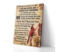 YAASIMOULE We Walked Together You And I Cardinal Love Canvas Prints Wall Art