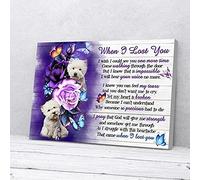 YAASIMOULE When I Lost You Rose White Terrier Canvas Wall Art