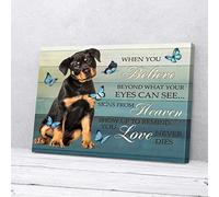 YAASIMOULE When You Believe Beyond What Your Eyes Can See Rottweiler Canvas Wall Art