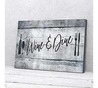 YAASIMOULE Wine And Dine Kitchen Canvas Prints Wall Art