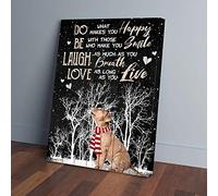 YAASIMOULE Winter Pit Bull Christmas Do Be Laugh Love Canvas Prints