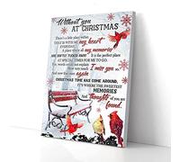 YAASIMOULE Withour You At Christmas Cardinal Heaven Canvas Prints Wall Art