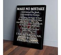 YAASIMOULE Women Veteran Pride Make No Mistake Canvas Prints