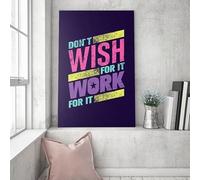 YAASIMOULE Work For It Motivation Canvas Prints Home Office Decor