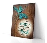 YAASIMOULE Your Wings Were Ready But My Heart Was Not Dragonfly Canvas Prints Wall Art