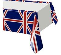 YAAVAAW 130 * 220cm VJ Day 80th Anniversary Decorations Tablecloth Union Jack Flag Table Cloth Plastic Tablecover,Great British UK Tablecloth for Celebrate VJ Day 80 Years,Union Jack Party Supplies